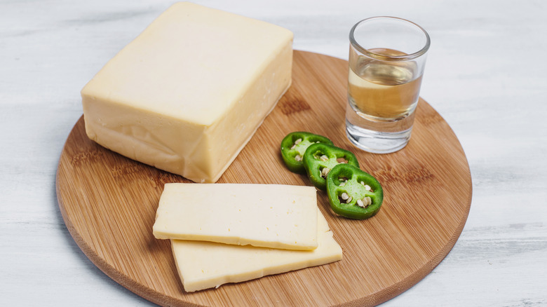 tequila pictured with cheese